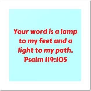 Bible Verse Psalm 119:105 Posters and Art